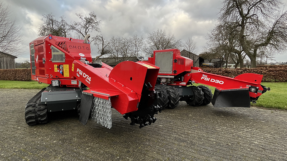 FSI D74 Track en D30 stobbenfrezen afgeleverd