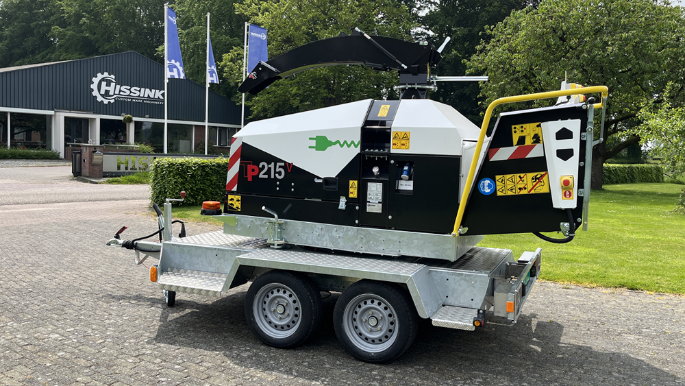 TP 215 Mobile ZE elektrische houtversnipperaar afgeleverd